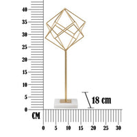 Soprammobile moderno in metallo dorato con cubi - CUBIX