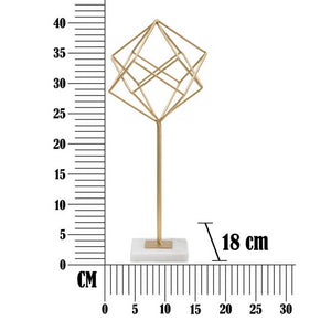 Soprammobile moderno in metallo dorato con cubi - CUBIX