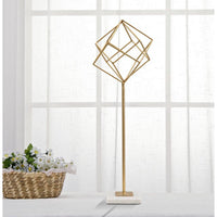 Soprammobile moderno in metallo dorato con cubi - CUBIX