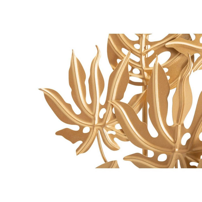 Soprammobile moderno in metallo dorato con foglie di palma - PALMARIS