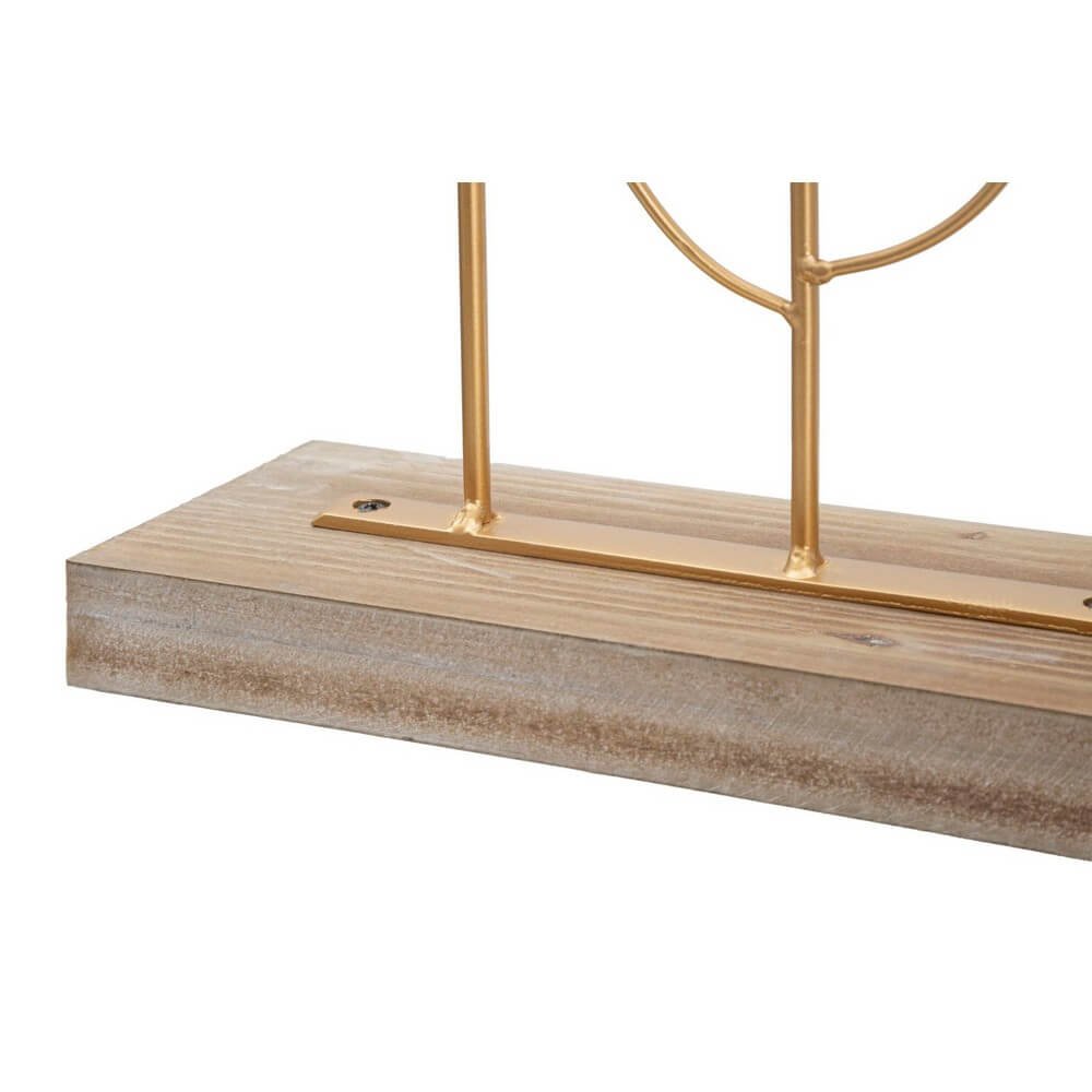 Soprammobile moderno in metallo dorato con foglie di palma - PALMARIS