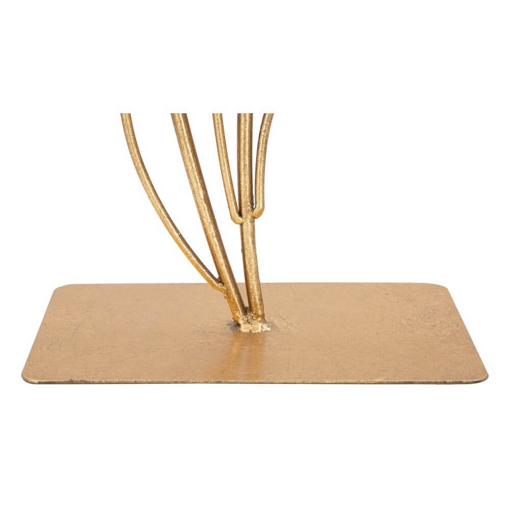Soprammobile moderno in metallo dorato con foglie di ginkgo - GINKIS