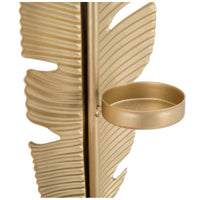 Soprammobile moderno in metallo dorato con foglia - FOGLIARE