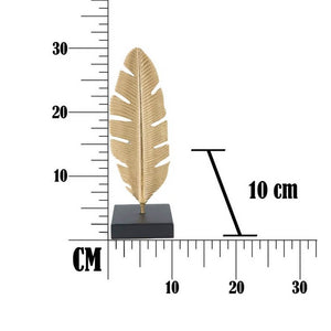 Soprammobile moderno in metallo dorato con foglia - FOGLIARE