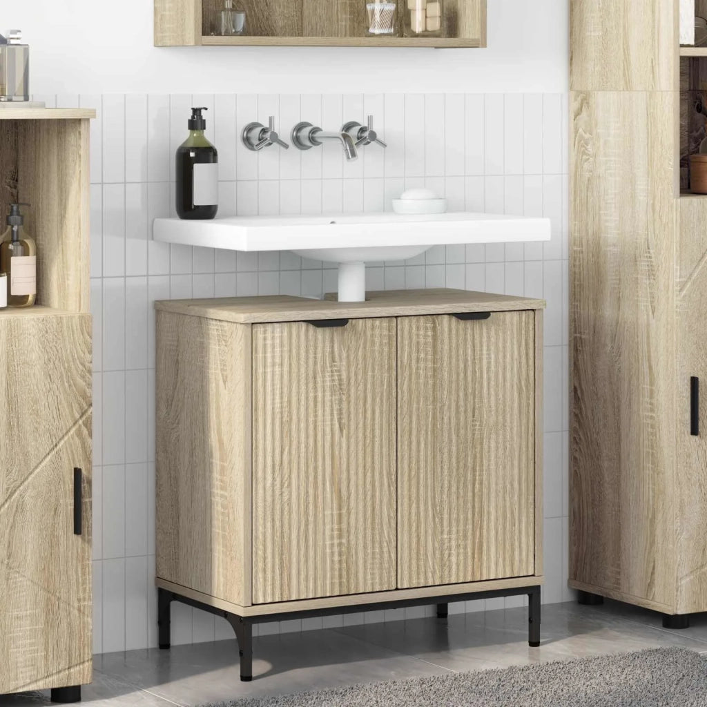 Armadio per Lavabo da Bagno Rovere Sonoma 60,5 x 33,5 x 61 cm 883416