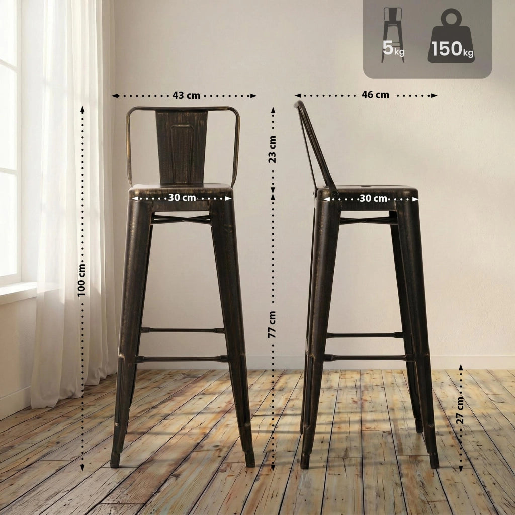 Set di 2 sgabelli da bar Mason 3