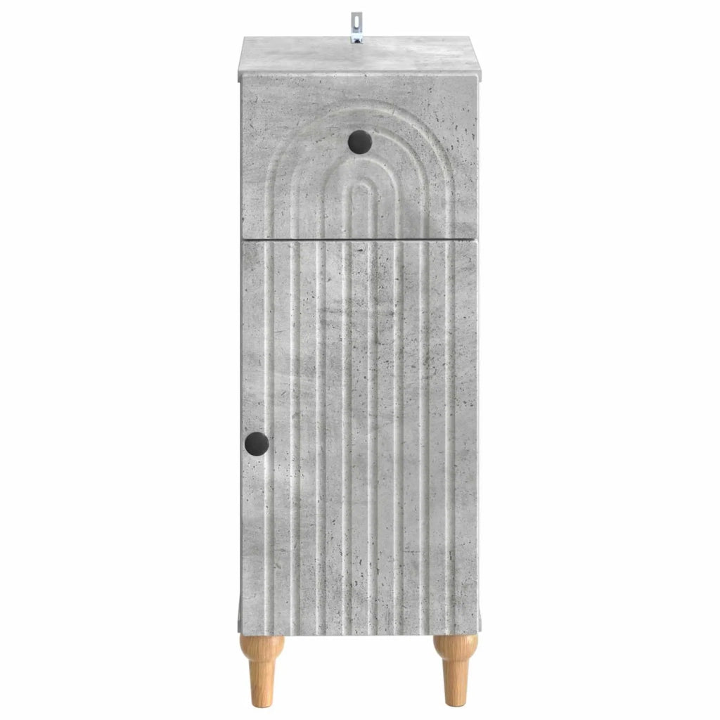 Mobiletto da Bagno ALKMAAR Grigio Cemento 30 x 31 x 80 cm 896168