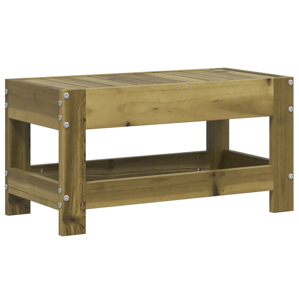 Sedia da giardino-Poggiapiedi da Giardino 62x30x32 cm in Legno Impregnato di Pino
