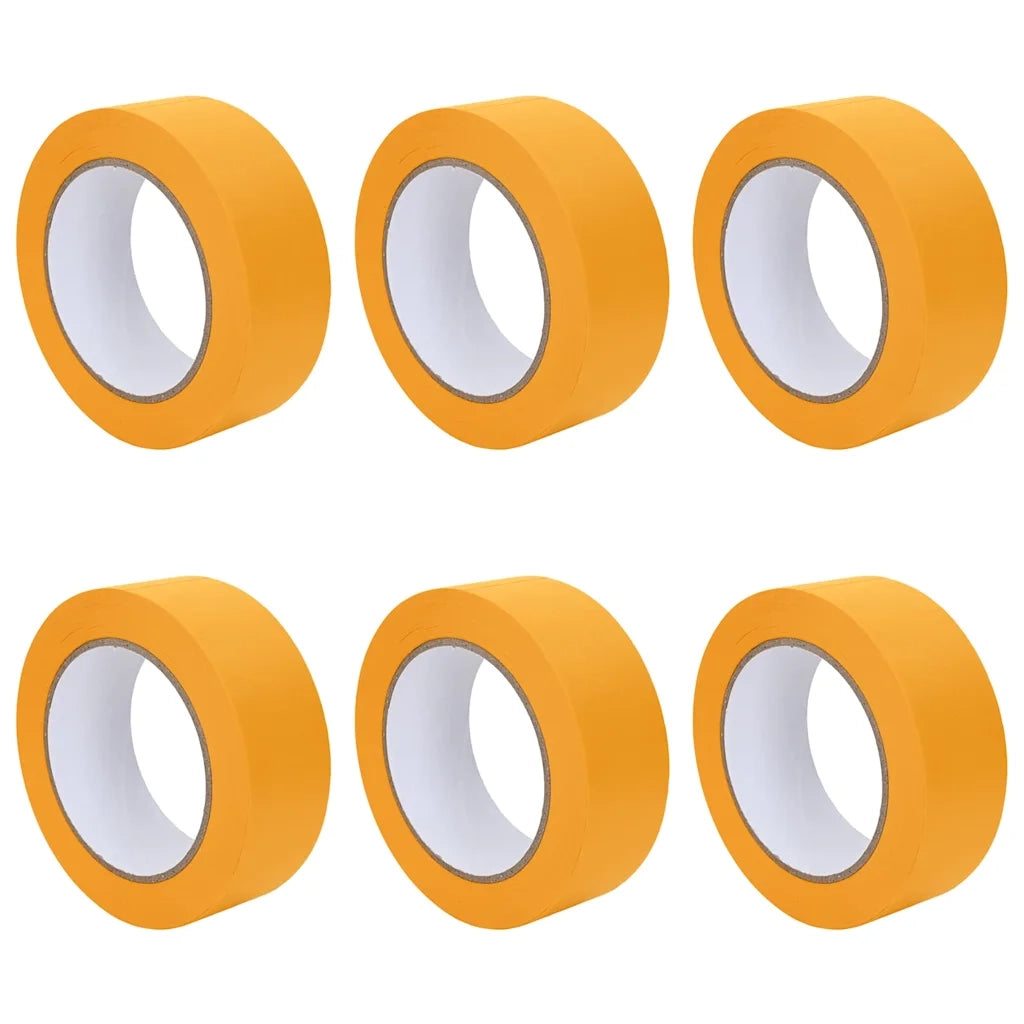 Nastri Adesivi per Pittori 6 pz Giallo 38mm x 50m Carta CFW7713661
