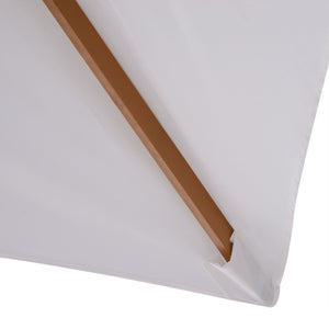 Ombrellone da Giardino con Copertura Rimovibile 2x3m in Legno Laccato Bianco