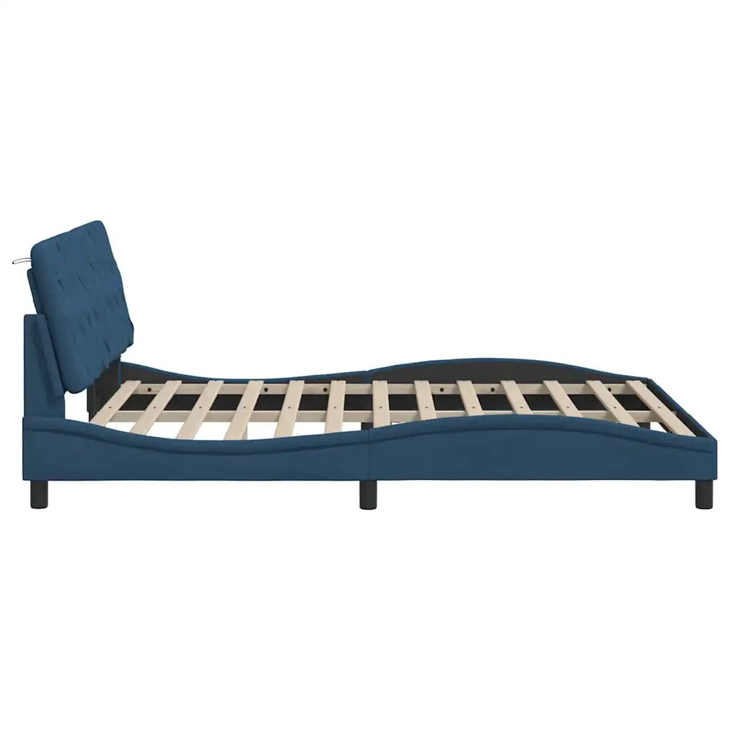Giroletto senza Materasso Blu 160x200 cm in Tessuto 3310614