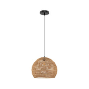 Lampada a sospensione bohémien con paralume 43 x 34 cm altezza regolabile atmosfera calda stile naturale carta marrone 20_0012306
