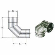 Inox mono parete aisi 316 curva 90 d.200 316l