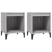 Set di 2 Comodini | Armadio da Notte | Mobiletto da notte Grigio Sonoma 40x35x50 cm