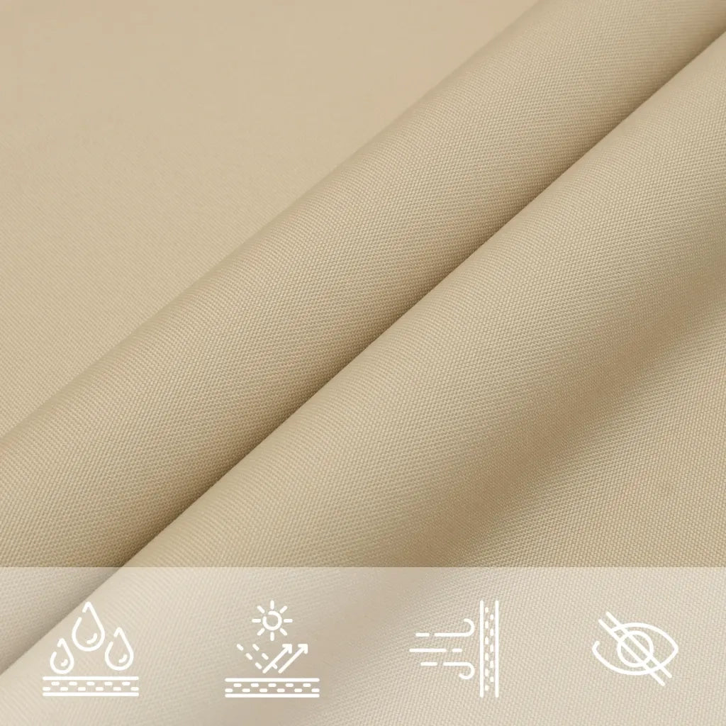 Parasole a Vela Oxford Triangolare 4x4x4 m Beige