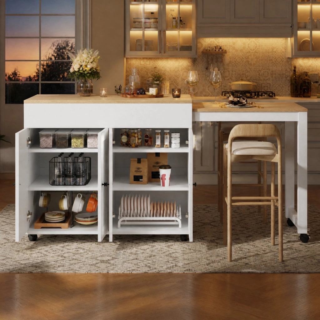 TAVOLO BAR Allungabile 117-180x50x94,6 cm Bianco MDF