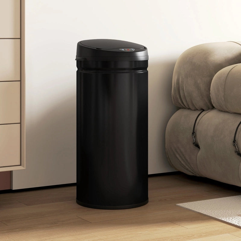 CESTINO PORTARIFIUTI SENSOR 42 L ACCIAIO INOX NERO