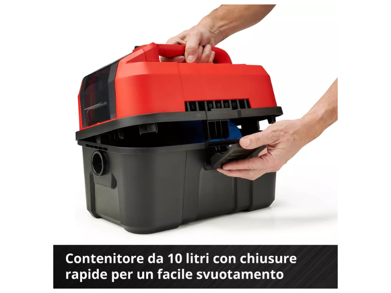Aspirapolvere solidi e liquidi Einhell TE-VC 18/10 Li-Solo 10L 18V senza filo