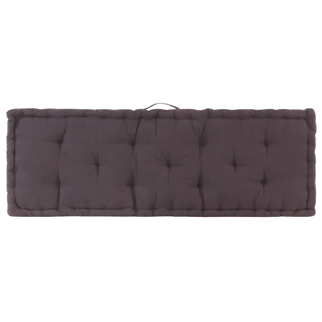 Cuscino per pallet | Cuscini per sedie e Pavimento in Cotone 120x40x7 cm Antracite