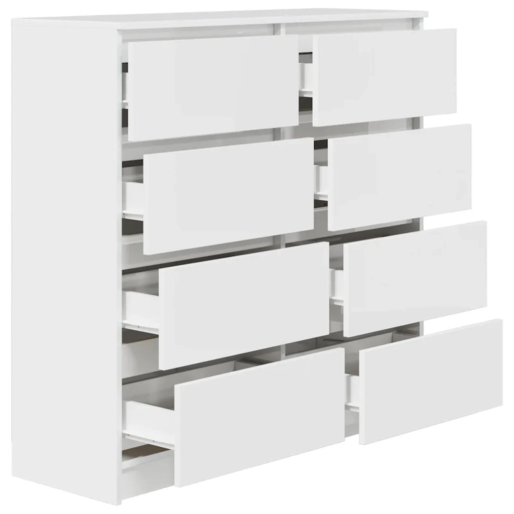 Credenza | Madia | Buffet da pranzo | Armadio da pranzo Bianca 100x35x99 cm in Legno Multistrato