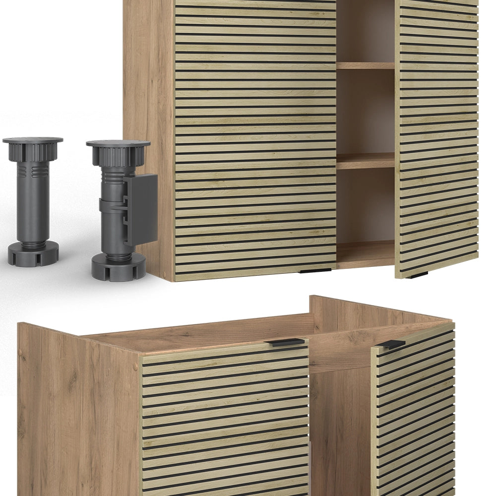 Cucina componibile Fame-Line Pannello in quercia/Rovere dorato 200 cm, PL Rovere Vicco