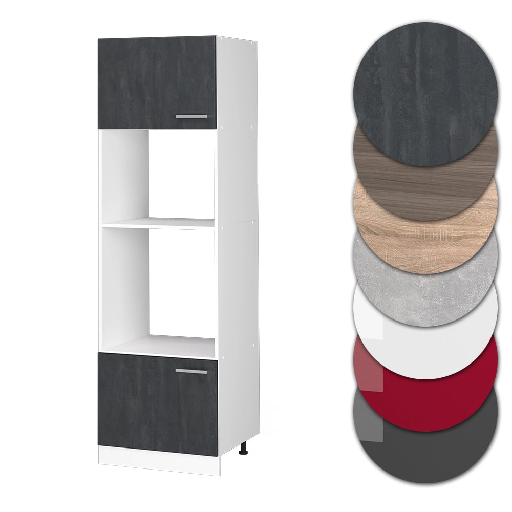 Vicco Set mobili bagno Calcestruzzo nero 60 cm senza piano di lavoro