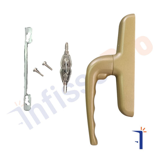 Maniglia con serratura e chiave A6033 Master Italy: aumenta la sicurezza delle tue finestre Colore: Bronzo