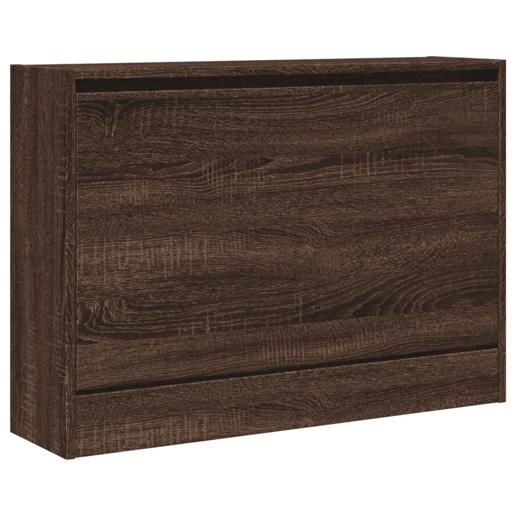 Scarpiera Rovere Marrone 80x21x57 cm in Legno Multistrato 839916