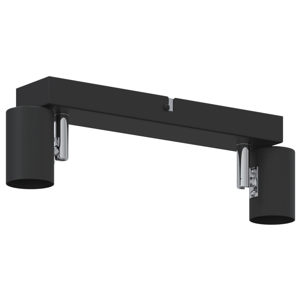Faretto da soffitto 2 Vie Regolabili Nero E27