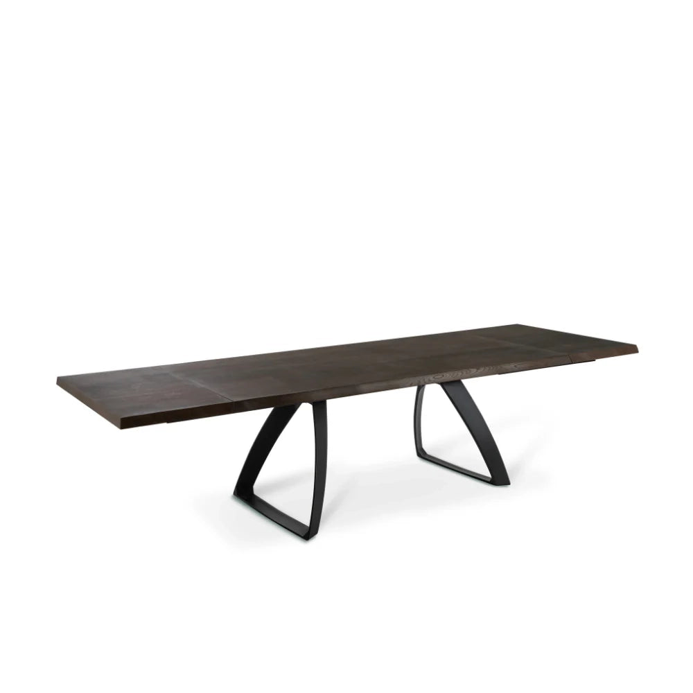 Tavolo da pranzo allungabile in legno impiallacciato rovere termocotto Timber 160-240x90 cm fino a 10 posti Made in Italy | Duzzle
