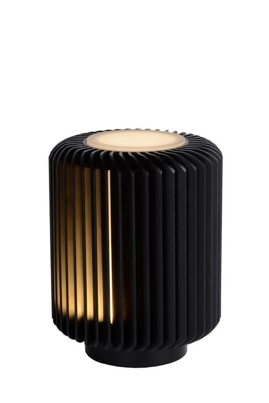Lampada da tavolo Lucide Turbin LED 5W 3000K nera alluminio