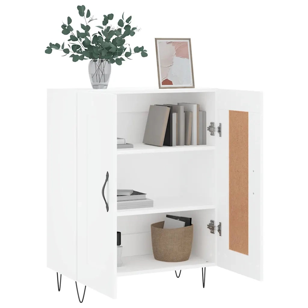 Credenza Bianca 69,5x34x90 cm in Legno Multistrato 830188