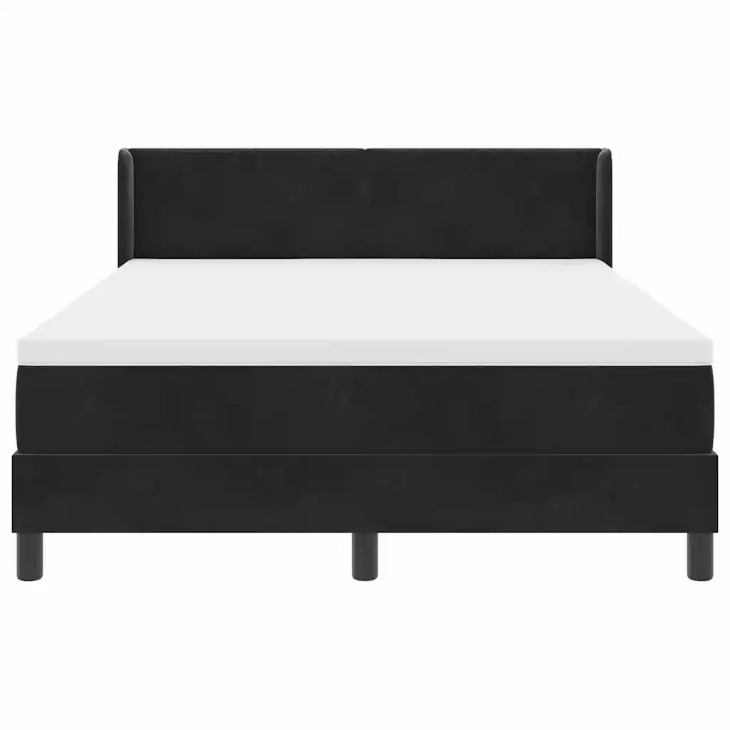 Letto a molle con materasso Nero 200 x 160 cm Poliestere 3341530