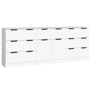 Buffet credenza cassettiera mobile contenitore organizer cucina soggiorno soggiorni 3 pz derivati ​​del legno bianco 02_0037016