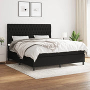Giroletto a Molle con Materasso Nero 180x200 cm in Tessuto 3142035