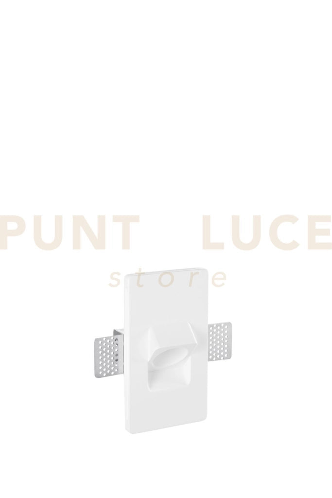 INCASSO ESTRO QUADRATO IN GESSO 1 LUCE ATTACCO MINI GU10 160X90X67MM