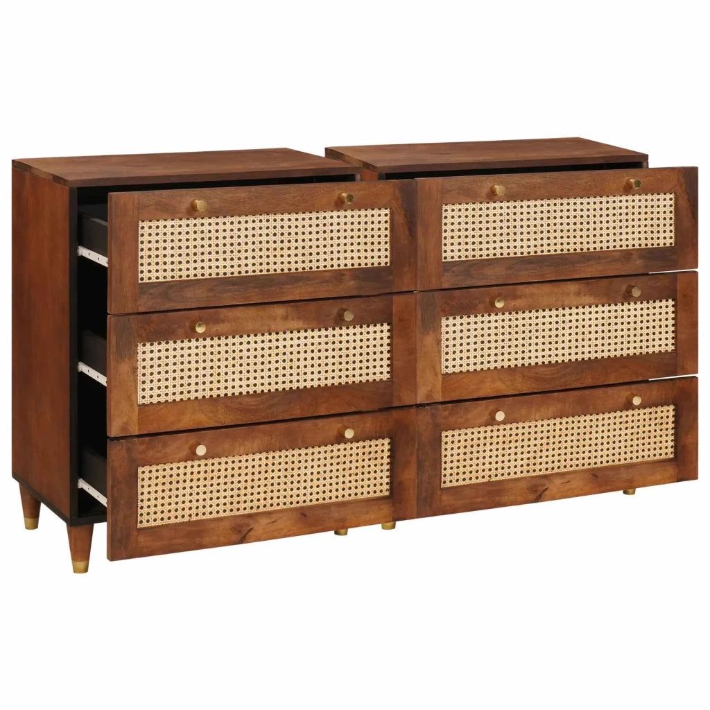Set di Credenze 2 pcs Marrone 60 x 33,5 x 75 cm 3310169