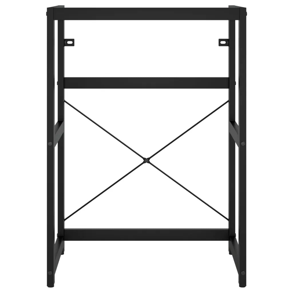 Telaio per Lavabo da Bagno con Lavabo Integrato Nero in Ferro 3101389