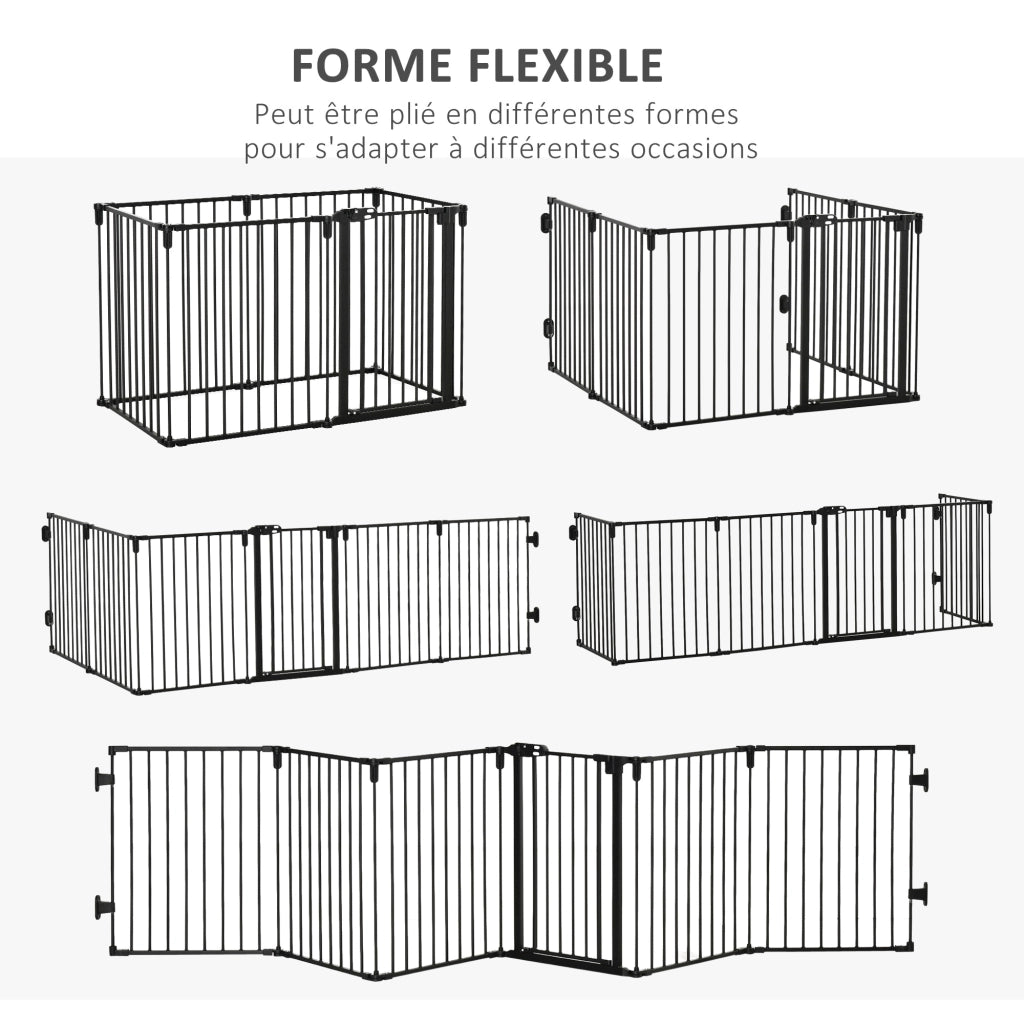 Barriera di sicurezza per bambini e animali ¨C zephmum ¨C nero 362.5x76 cm