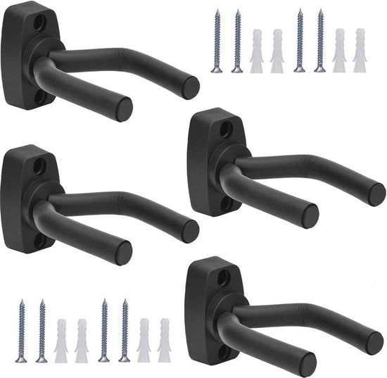 Supporto per chitarra 4 pezzi - Griffe per Chitarre Acustiche, Elettriche e Basso, Ukulele - Standard musicale universale