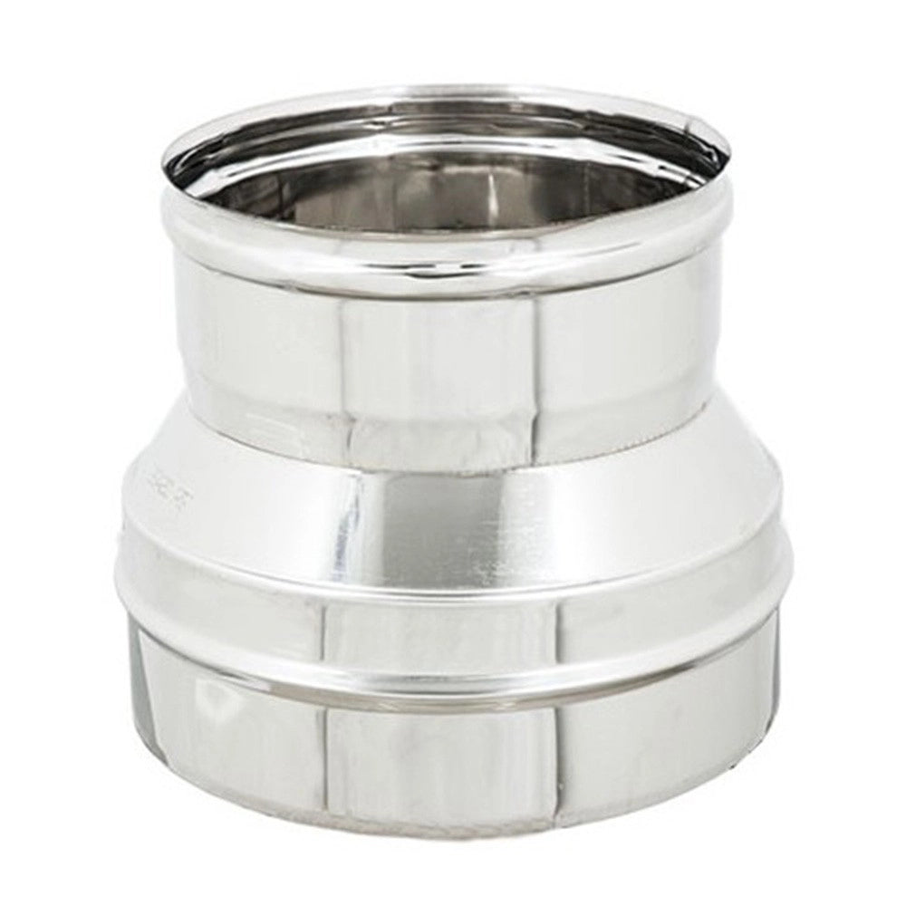Riduzione inox da m 230 a f variabile spessore 6 decimi aisi 304, diametro 130mm