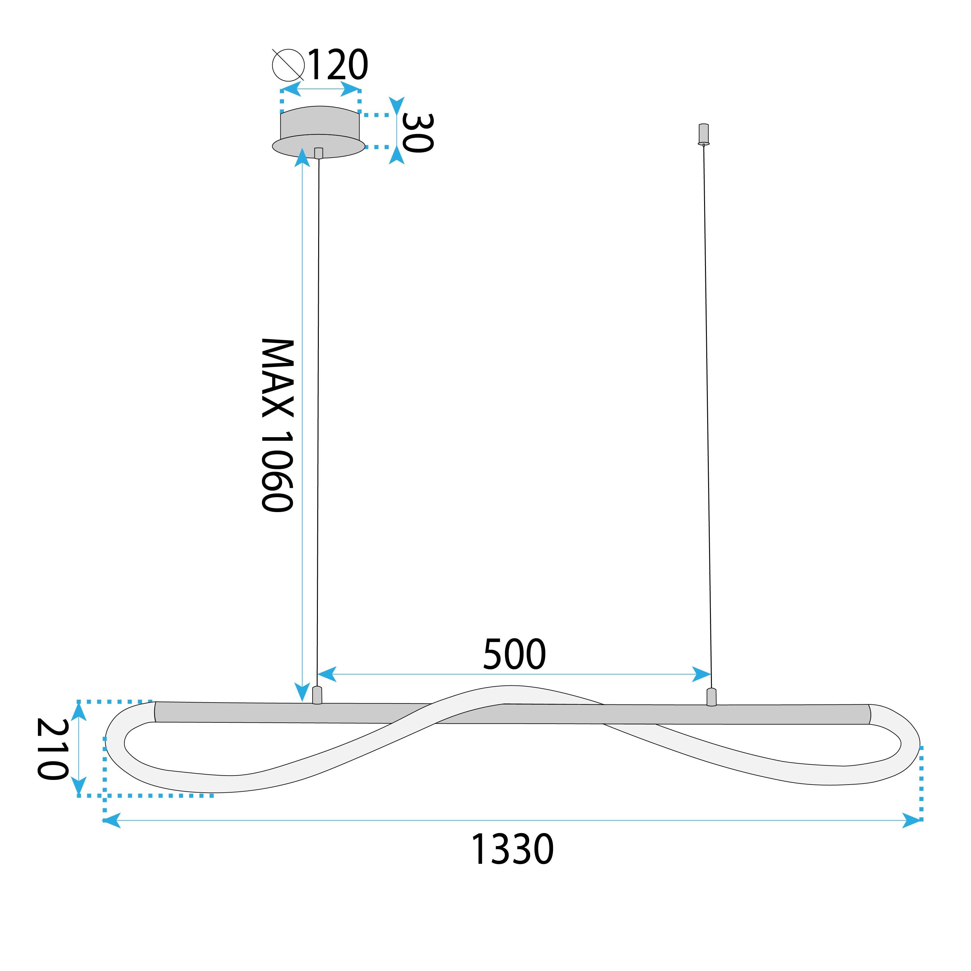 Lampada Led App853-cp Long Black