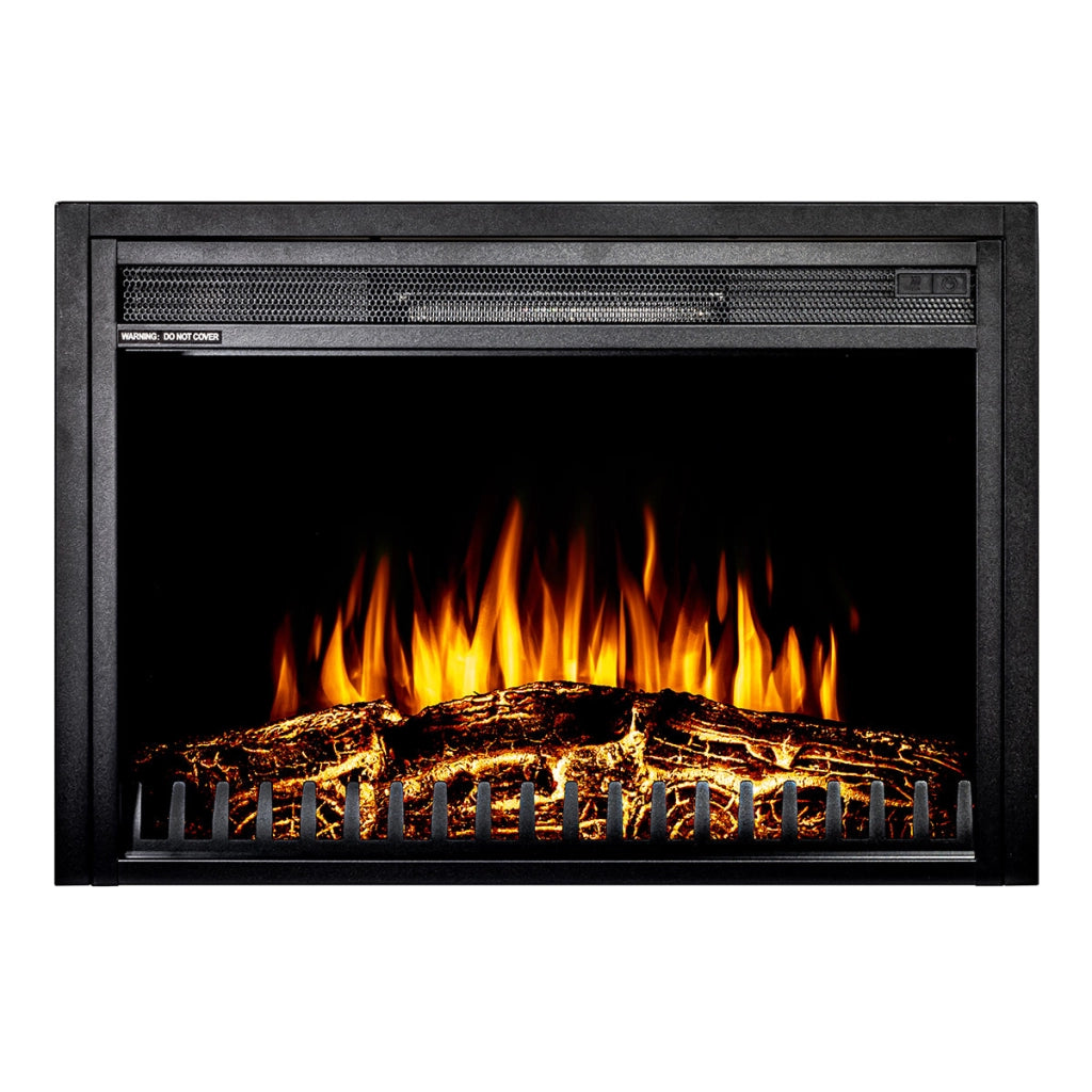Camino Elettrico da Incasso 50,2x71,2x18 cm Effetto Fiamma 1500W Capri Nero