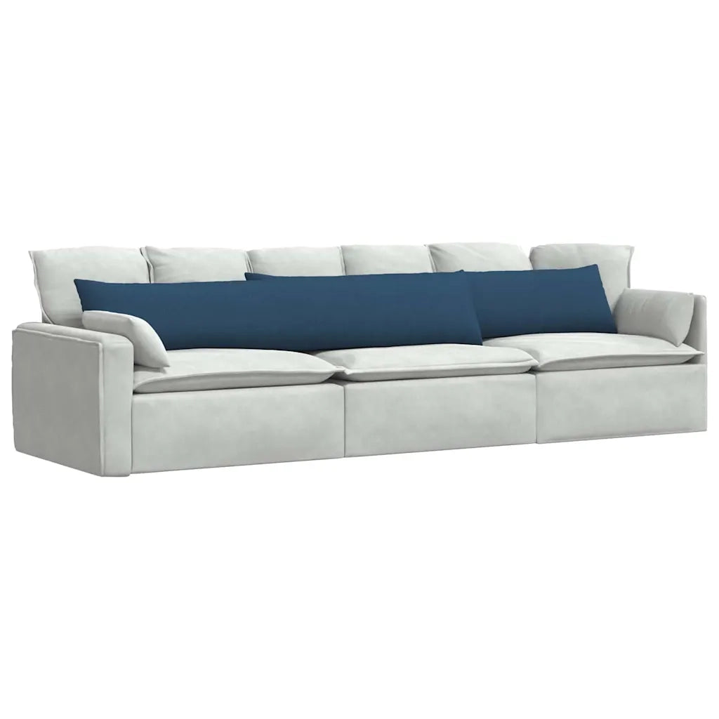 Cuscini da Divano 2 pz | Cuscini per sedie Blu 200 x 40 cm Tessuto
