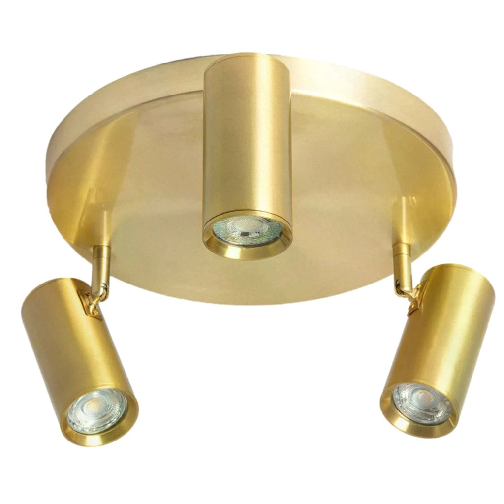 Plafoniera 3 faretti GU10 ottone Christiano Abruzzo 30cm