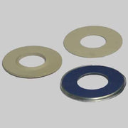 SET GUARNIZIONI 3 PEZZI IN GOMMA BIANCA BORDO BASSO  11/2     MADE IN ITALY