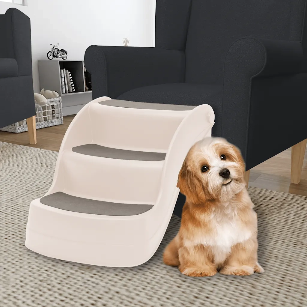 Scala per Cani Pieghevole con 3 Gradini 50x38x38 cm in Plastica CFW6604386