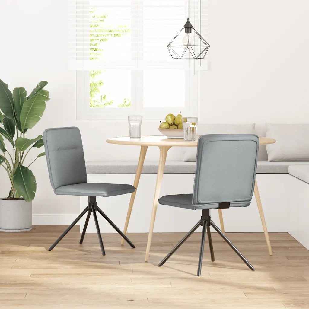 Sedie da Pranzo 2 pz Grigio Chiaro in Tessuto 4101232