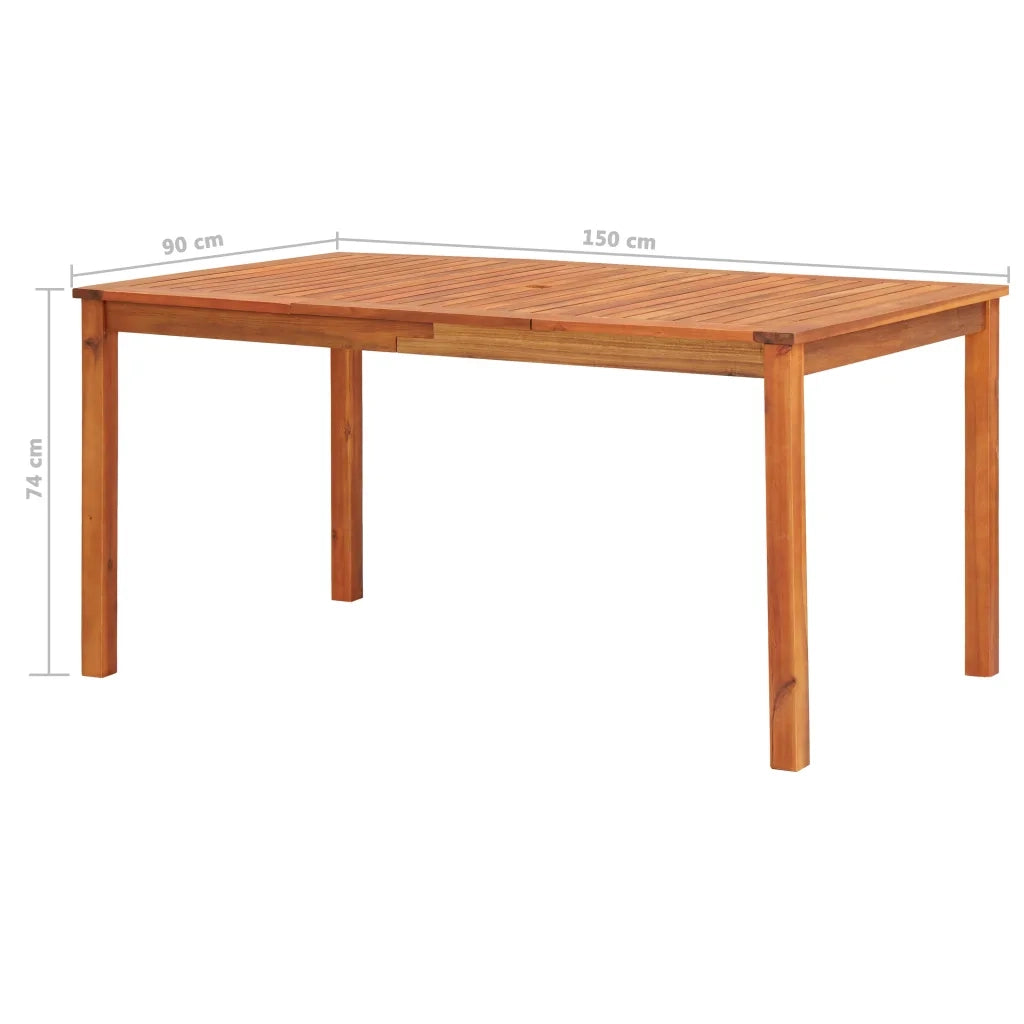 Set da Pranzo da Giardino 5 pz con Cuscini Massello di Acacia 278897