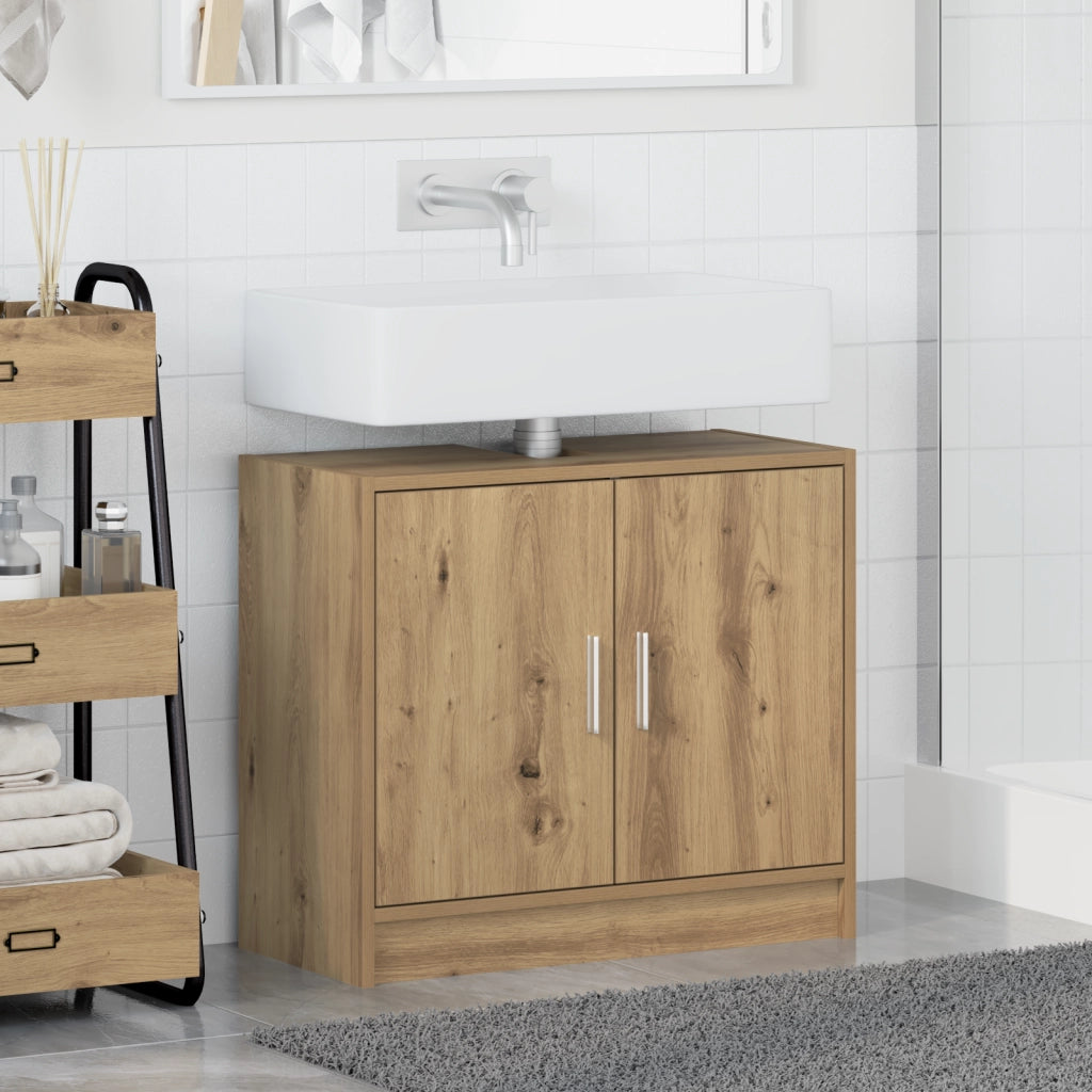 Mobile lavabo Rovere artigianale 63x29x55 cm Legno ingegnerizzato